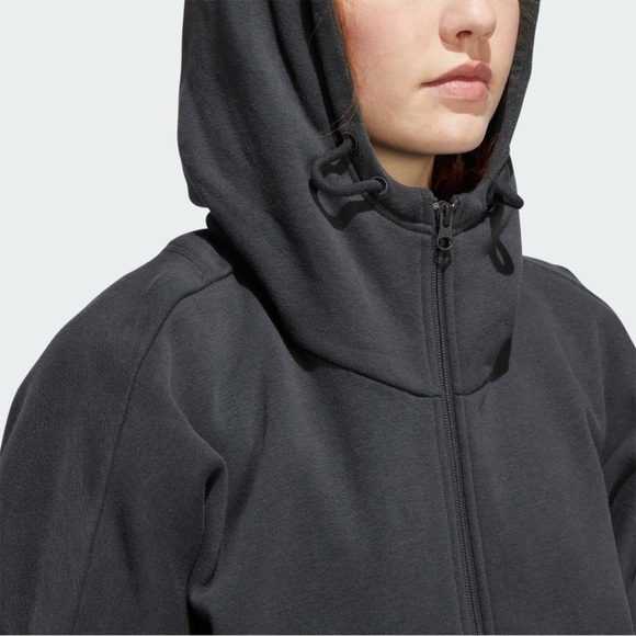 ADIDAS W LOUNGE FZ Grey Hoodie - Picture 4 of 4